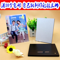 Hot sale 7-inch to 16-inch self-adhesive Ramina prints frameless photo studio black straight edge blank photo frame