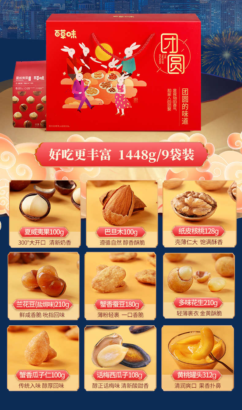 百草味 团员年味大礼包 1554g、 图2