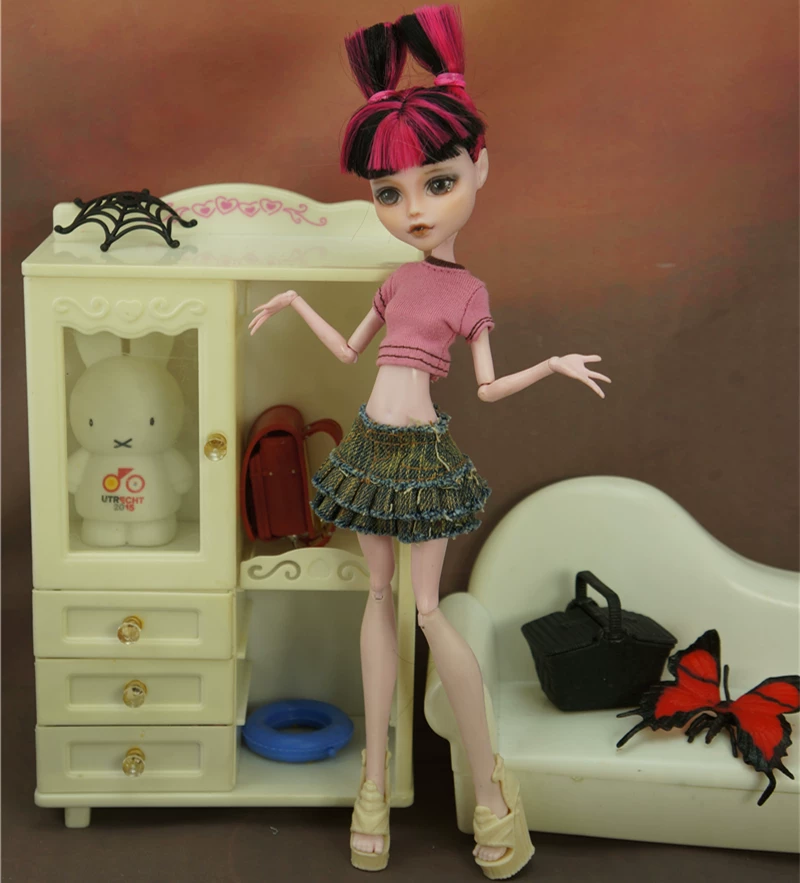 Манстер хай школьная кукла одежда, кэжуал одежда Monster High Monster Gausu вторая волна