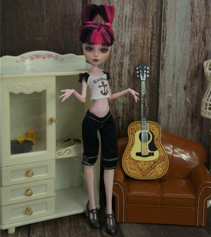 Манстер хай школьная кукла одежда, кэжуал одежда Monster High Monster Gausu вторая волна