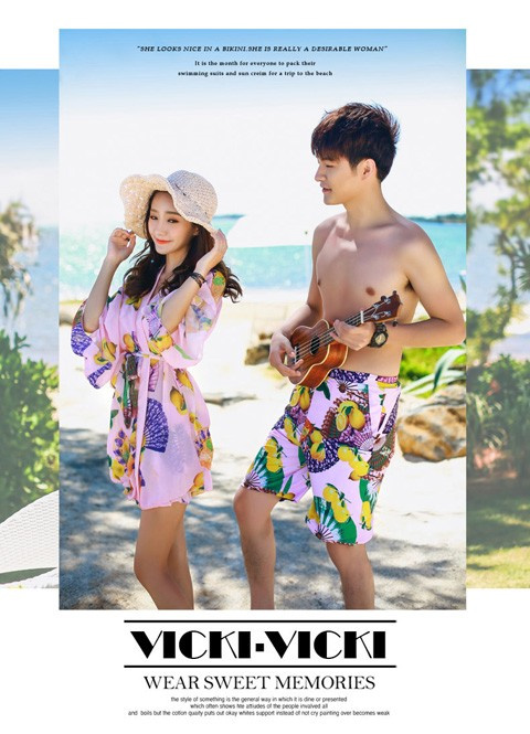 Đồ bơi nữ Hàn Quốc 2016 mới ngực nhỏ tụ tập quần đi biển mỏng người yêu áo tắm bikini ba mảnh nóng bỏng - Vài đồ bơi 	đồ đôi đi biển chụp hình cưới	