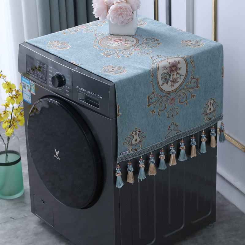 European refrigerator cover cloth Fabric rectangular washing machine Microwave oven TV cabinet Tablecloth dust cover Single door open