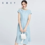 Gumu Xiyang GMXY mùa hè mới ngắn tay eo linen dresses của phụ nữ đô thị giải trí fan art đầm dành cho người mập