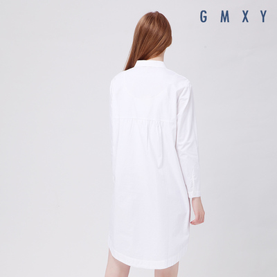 Gumu Xiyang GMXY2017 mùa thu của phụ nữ new cuff thêu áo đầm L565304 đầm nhung dự tiệc Sản phẩm HOT