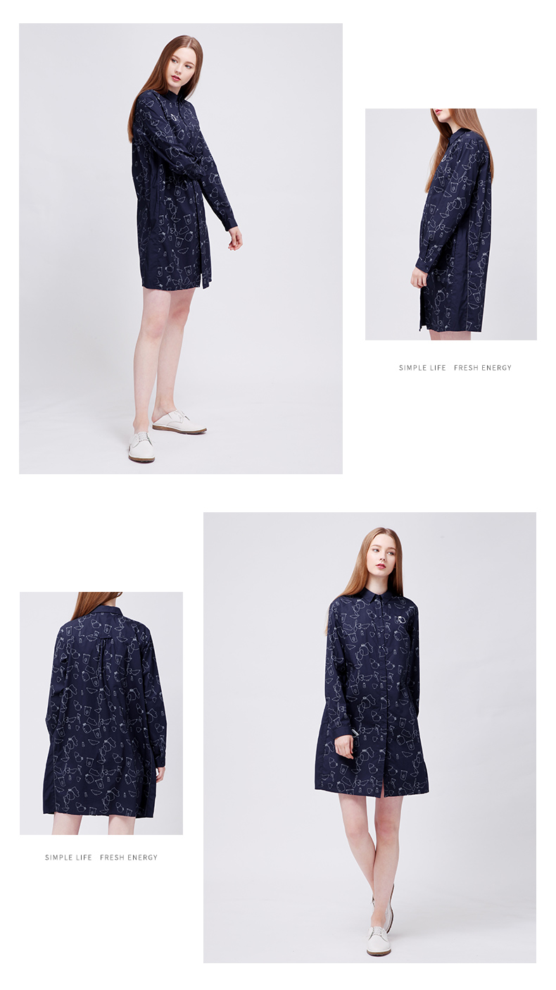 Gumu Xiyang GMXY của Phụ Nữ New Theme In Shirt Dress Phụ Nữ L265619