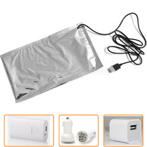 Feuille de chauffage pour pique-nique extérieur Feuille de chauffage convenable à lépreuve deau Oxford Bub USB Chauffage à la ferraille Accessoires Insulation Bag Chauffage électrique