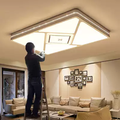 Whole house lighting package Modern simple rectangular bedroom LED ceiling lighting Three-room two-hall atmospheric living room lights