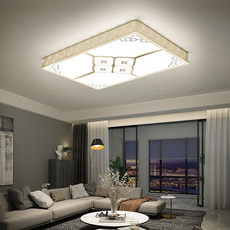 Living Room Lamp Master Bedroom Lamp Brief modern atmosphere Home Rectangular Kit Combo LED Suction Ceiling Lamp