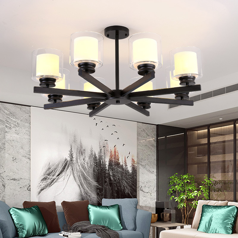 8-head European-style atmospheric living room chandelia rear modern minimalist three-head dining room master bedroom home upscale Nordic luminaire