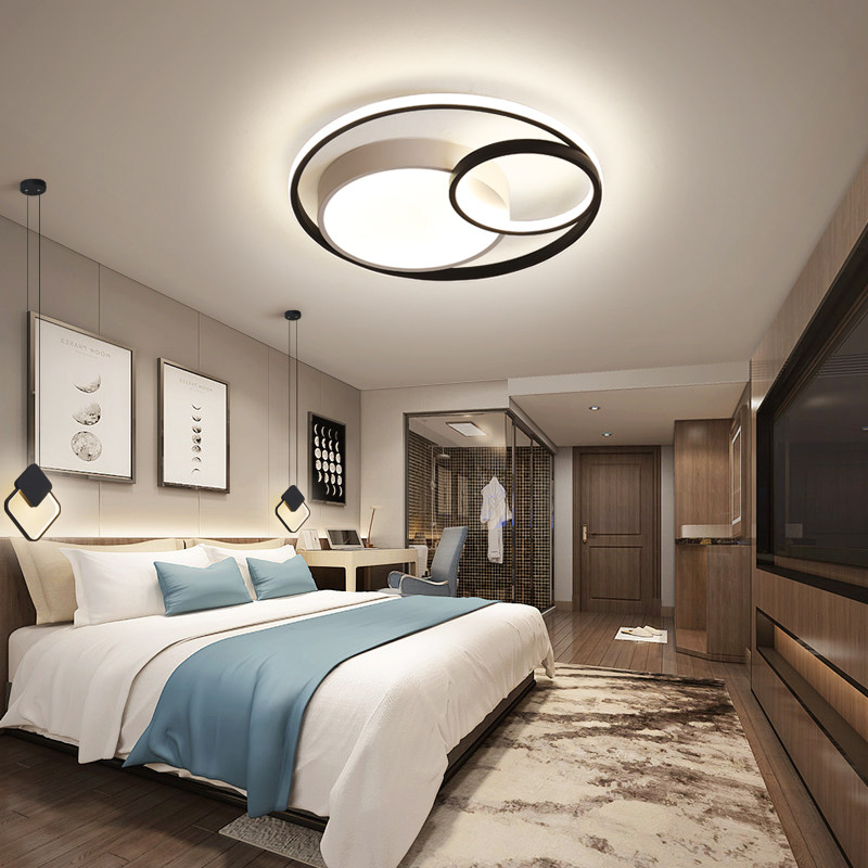 Warm and romantic round ceiling lamp room lamp Nordic lamps master bedroom lamp simple modern led ceiling lamp