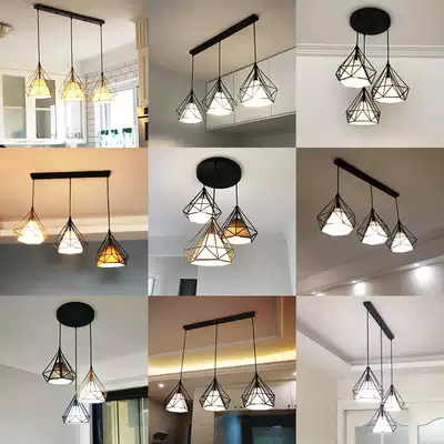 Dining room chandelier three head Nordic style lamps simple modern creative personality bar home dining table dining room lamps