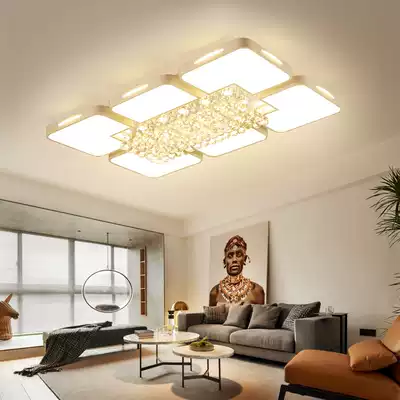 Nordic bedroom lamp package combination living room lamp simple modern three room two Hall Crystal atmosphere LED ceiling lamp