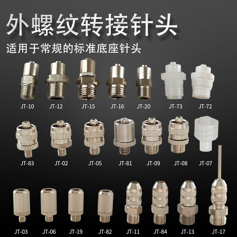 Metal adapter external thread rotary needle Silicone Joint Syringe adapter needle adapter head M5-2 Teeth