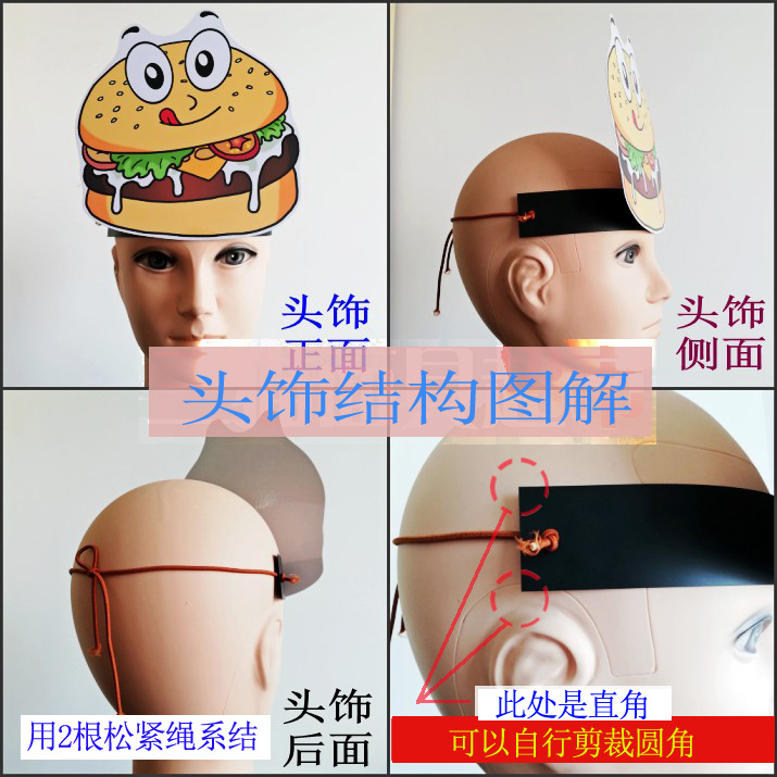 Đạo cụ bằng giấy phẳng hỗ trợ giảng dạy / nhu yếu phẩm hàng ngày mặt nạ hiệu suất hoạt hình / nhạc cụ trống trống trống đầu - Sản phẩm Đảng / Magic / Hiệu suất đồ hóa trang lễ hội