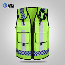 Motorcycle motorcycle riding reflective vest Breathable security safety vest Vest Road traffic fluorescent duty jacket