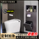 Recessed stainless steel toilet niche hidden