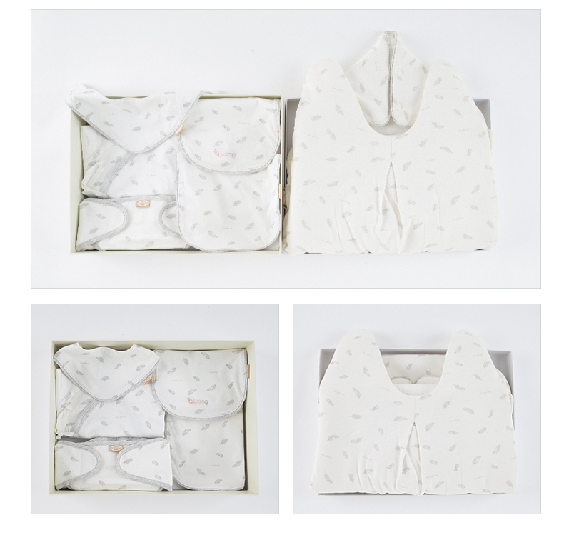 Bộ quà tặng trẻ em Liangliang bộ đồ lót cotton sơ sinh đặt trăng tròn trăm ngày quà tặng sáu mảnh đồ sơ sinh trọn gói