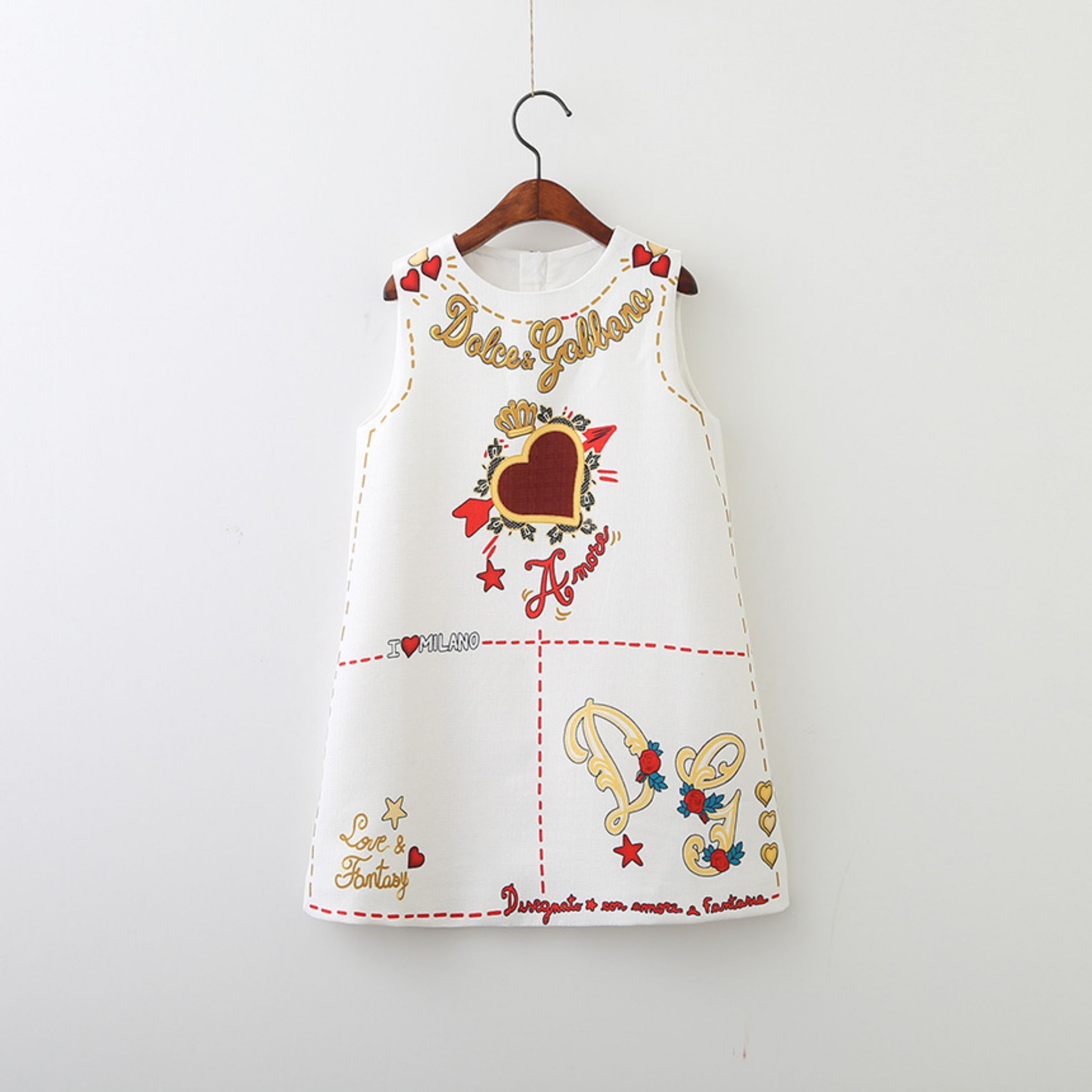 foreign trade Children's wear children Printed skirt summer The new Baby girl vest Princess Dress girl Foreign style Short sleeve Dress