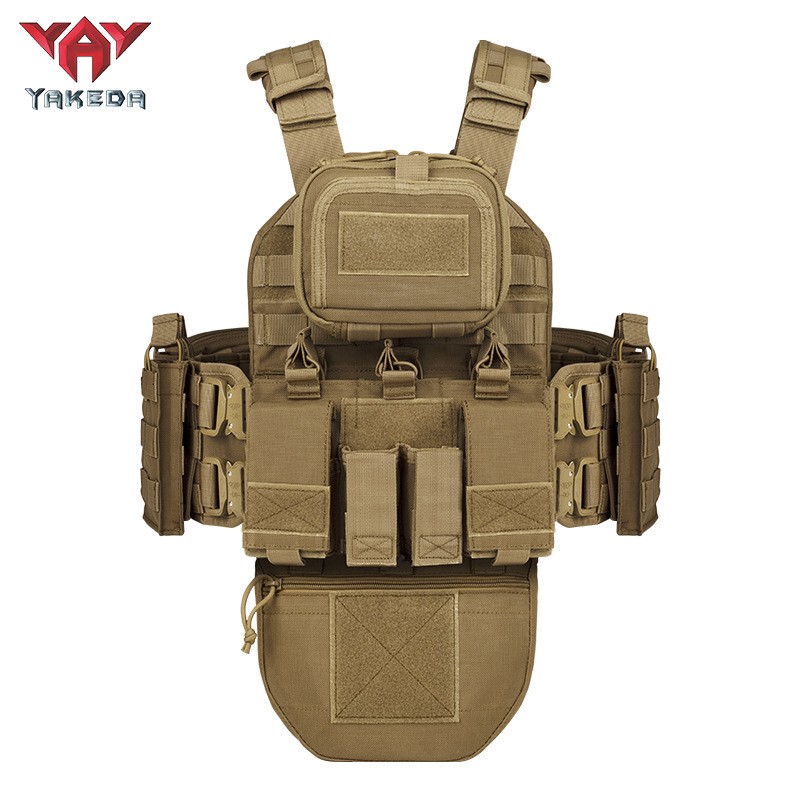 Yakoda Full-Protection Tactical Vest with Multi-Functional Snake Buckle, Quick-Release Chest Rig, Outdoor Field Gear Complete Set with Accessory Bag Yakoda Full-Protection Tactical Vest with Multi-Functional Snake Buckle, Quick-Release Chest Rig, Outdoor Field Gear Complete Set with Accessory Bag