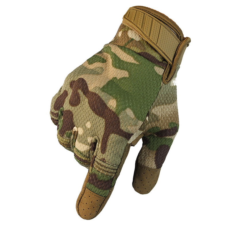 Tactical Gloves, Camouflage, Full-Finger, Touch Screen, Non-Slip, Lightweight, Breathable, Outdoor Sports, Cycling, Mountaineering, Shooting Protection