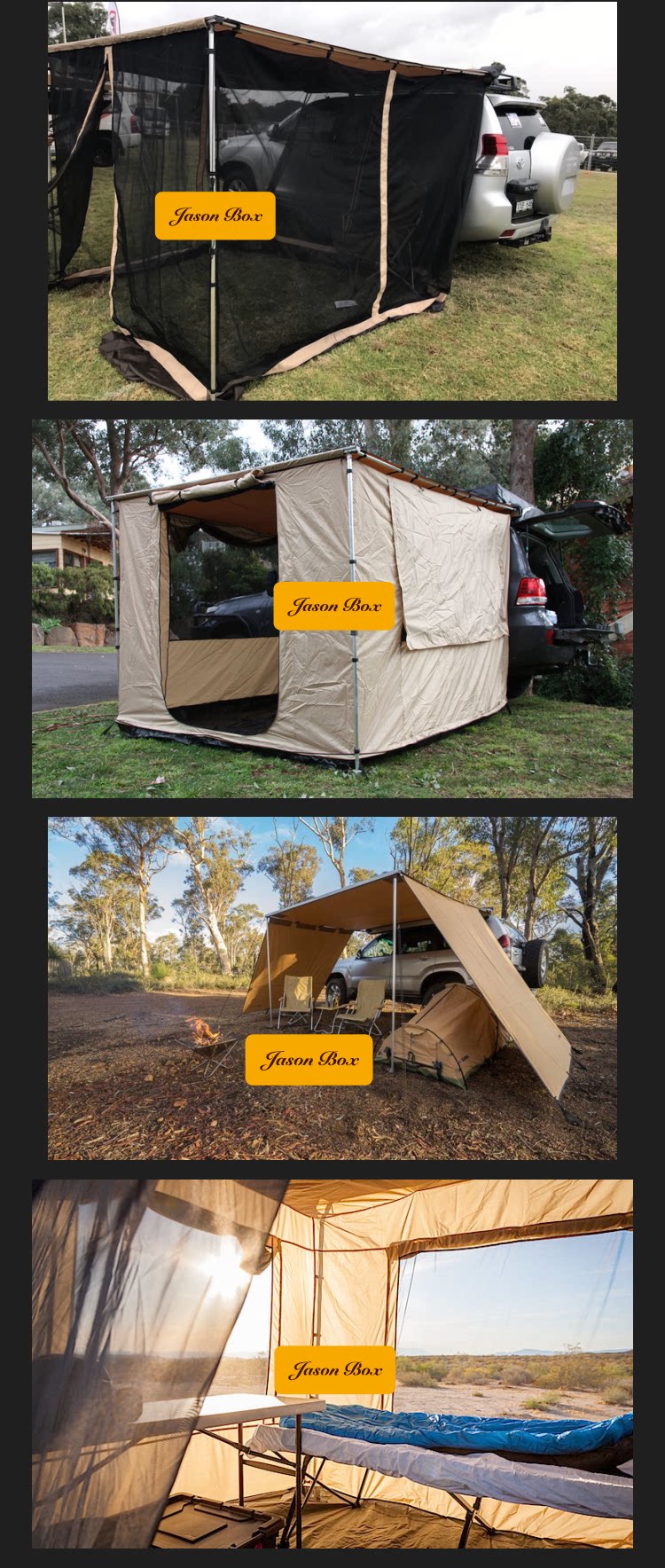 Jiansen outdoor car side tent car side tent awning canopy side tent car sun protection rain off-road car self-driving