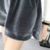 Quần short nữ mùa đông 2018 phiên bản Hàn Quốc mới của quần short nhung hoang dã Quần short cạp cao quần ống rộng ống rộng quần nữ mùa thu đông