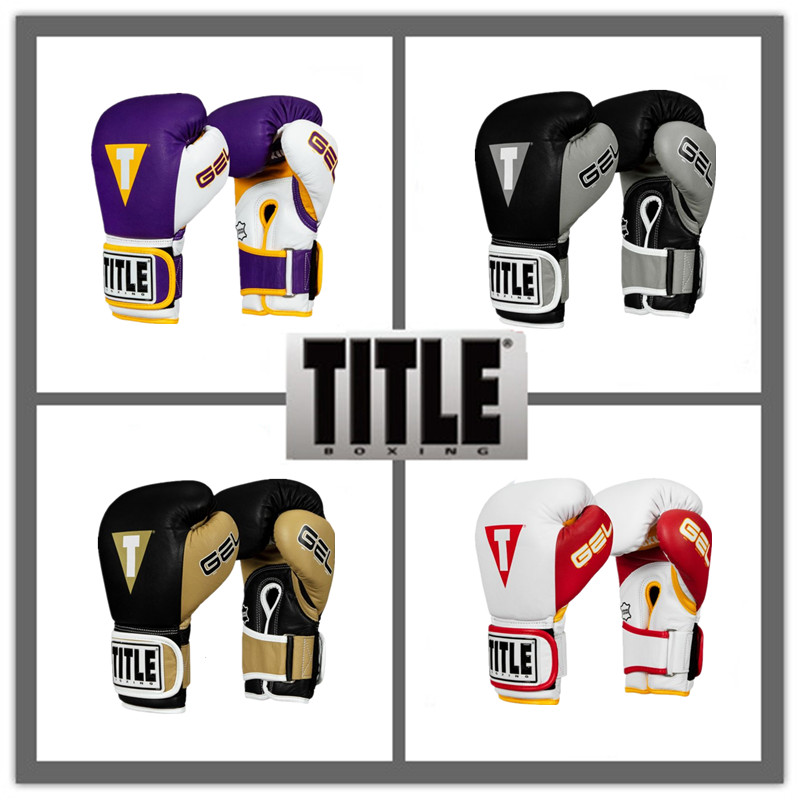Boxing gloves TITLE gel GEL leather Muay Thai fighting Sanda fitness multi-color spot men's and women's gloves