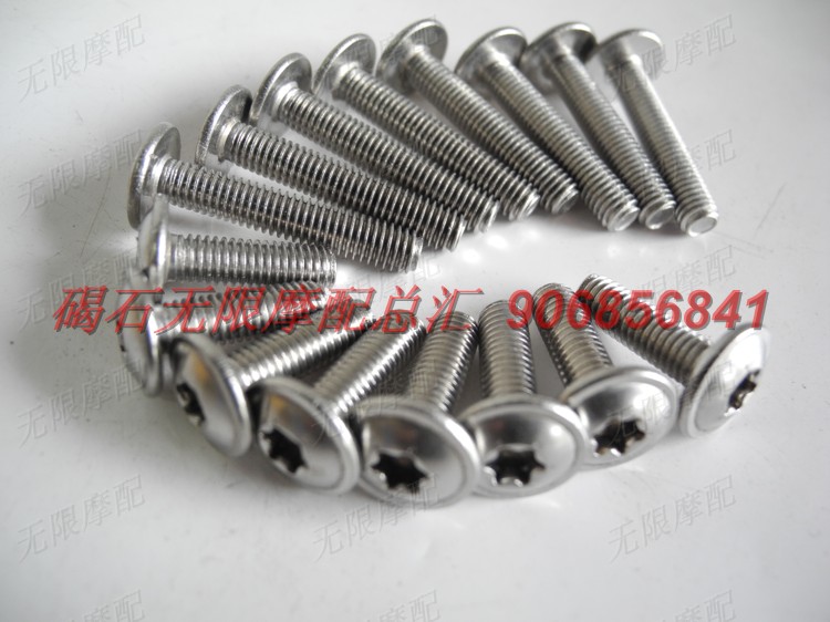 Retrofit S1000RR car board long screw M5*30 flange head plum screw T25 stainless steel