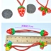 Phiên bản Hàn Quốc của mũ nón trang sức dâu tây đỏ anh đào tóc trẻ em cô bé dễ thương tóc dây thừng dây cao su - Phụ kiện tóc