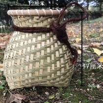 Fish basket eel with props Yunnan wind small back basket stage hanging bamboo basket small fish basket storage basket style back