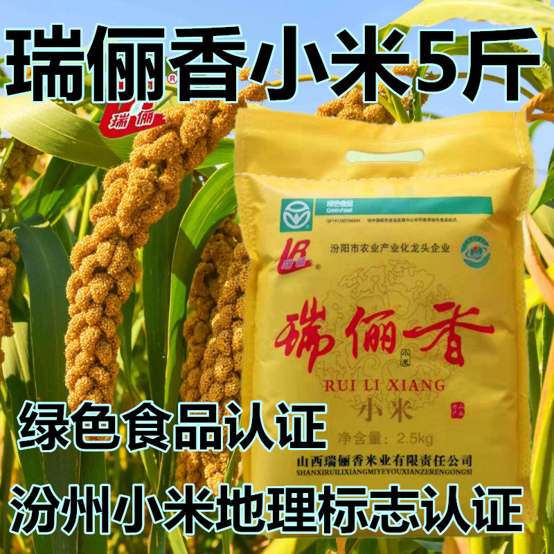 Shanxi specialty Fenyang Ruilixiang millet Ruilixiang millet 5 catties confinement rice small yellow beige millet