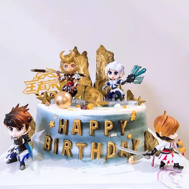 King's Hero Honor Cake Decoration Accessories Sun Wukong Birthday Plug-in Monkey Zhao Yunhan Descendants Ruban Men