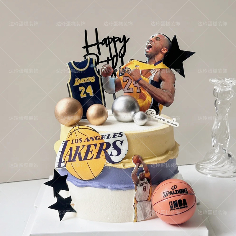 Kobe Bryant Basketball Cake Decoration Figurine for Boys, Male Idol, Athlete Birthday Jersey Topper, Same Style as on Xiaohongshu Kobe Bryant Basketball Cake Decoration Figurine for Boys, Male Idol, Athlete Birthday Jersey Topper, Same Style as on Xiaohongshu