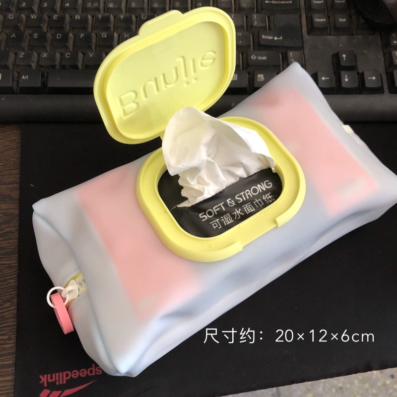 Australian Baby Care Brand Silicone Eco-Friendly Waterproof Tissue Box Bathroom Tissue Storage Box Wet Wipes Storage Bag