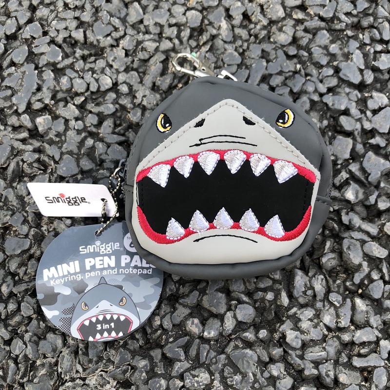Smiggle Great White Shark AirPods Pro Earphone Case Coin Purse Key Case Storage Bag Keychain Hanging Bag