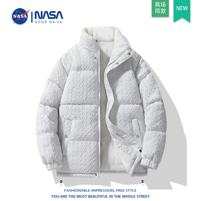 Thickened down Cotton Jacket for Men, Winter Cotton Coat, Men's Lamb Wool Cold-Proof Clothing, Winter Cotton-Padded Jacket, Warm Jacket, Outerwear