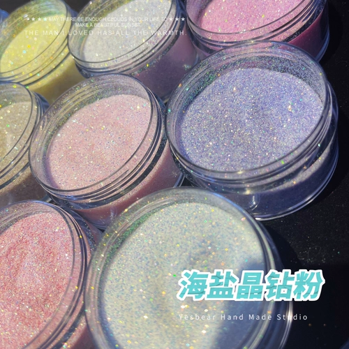 Yesbear Big Bear Hand -Приготовленная морская соль Crystal Diamond Sugar Sugar Cleance Glue и Squeeze Squeeze Cream Cream Glie Diamond Powder