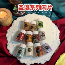 Yesbear Big Bear Hand for Christmas Pink Snowflake pentagram Fancy Color Flash Sequin Diy Drip material