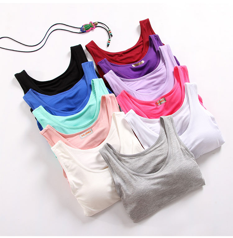 Nữ mùa hè đai ngực pad yếm không có vòng thép miễn phí mặc áo ngực cup một phương thức thể thao yoga đáy quần áo 2 dây lụa nữ