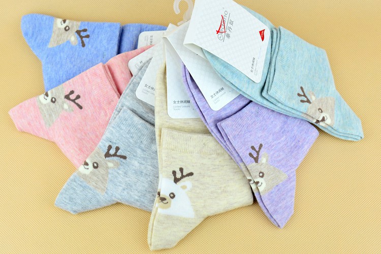 Vớ Hua Dannu * tất nữ mùa thu và mùa đông trong những đôi tất cotton dày màu kẹo vớ cotton đơn giản chuyên sỉ lẻ quần tất