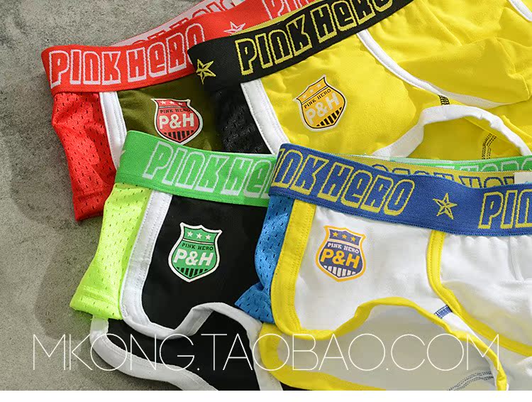 In dạ dày Thể thao Lưới Đồ lót nam Cotton tinh khiết Eo thấp Quần Boxer Cá tính Thanh niên U Convexed Bốn góc Đàn ông quan lot dep