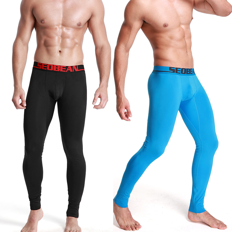 Light thin section Hibbin plus suede men's warm pants Grip Suede Pants Youth slim fit low waist Men's sanitary pants one-piece