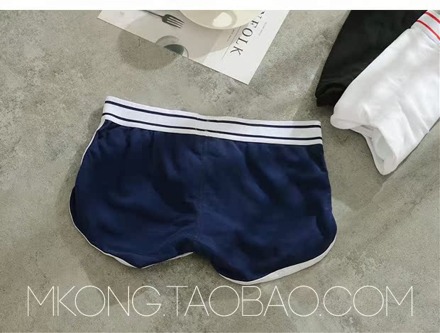 Thoải mái thoáng khí ong thêu Đồ lót nam cotton Quần nhà Boxer quần ngủ lỏng Một chiếc quần Luo quần lót nữ thun lạnh bóng