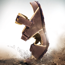 Shuo men breathable outdoor sandals beach non-slip sports leisure soft bottom summer Velcro deodorant without covering feet