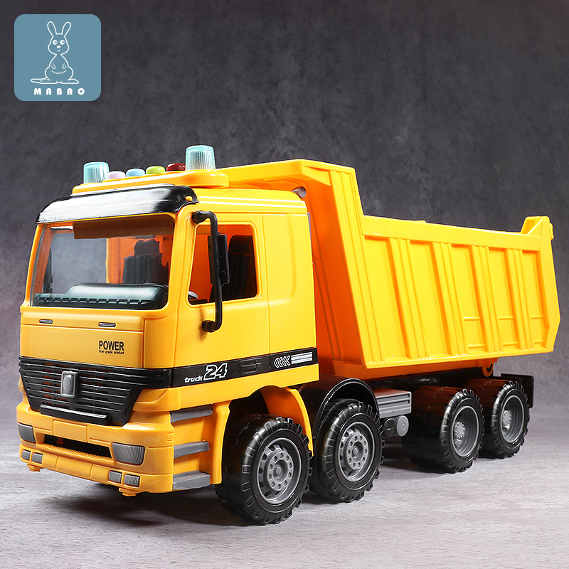 Children's oversized inertial engineering vehicle set dump truck Boy toy mixer truck Beach dump truck model
