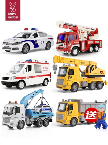 Полицейская машина, скорая помощь, инерционная игрушечная машина, игрушка для мальчиков, пожарная машина