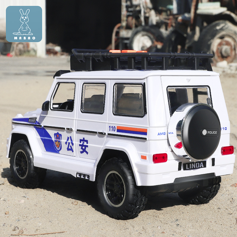 Children's police car toy car model simulation ambulance public security 110 police car cross-country toy car boy 2