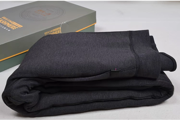 Quần cashmere quý phái ấm áp nam cộng với cashmere dày dặn thanh niên cơ sở mùa đông mỏng quần cotton ba lớp 7388 cực dày - Quần nóng lên