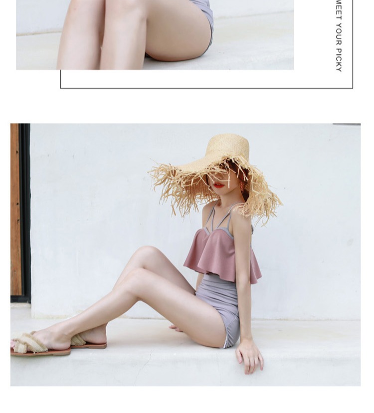 Jin Zhu Áo tắm Bà Hàn Quốc Sexy Halter đính kèm Bụng che bụng Slim Áo tắm bảo thủ Nước hoa nhỏ áo bơi 1 mảnh