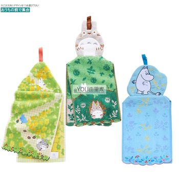 Export foreign trade orders can be hung with cotton hanging towels forest cat hand towel pure cotton kitchen bathroom hand towel free shipping